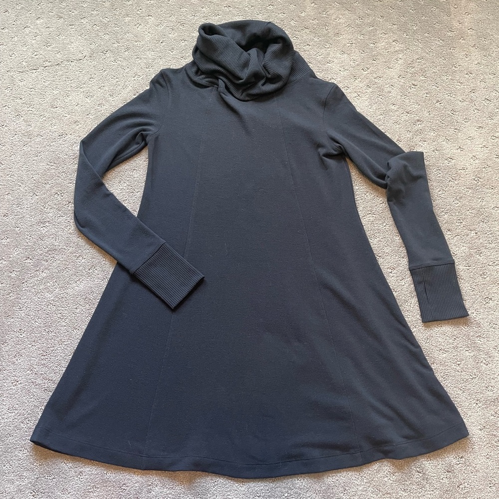 Cabi Long Sleeve Turtleneck Dress Black Size Small
